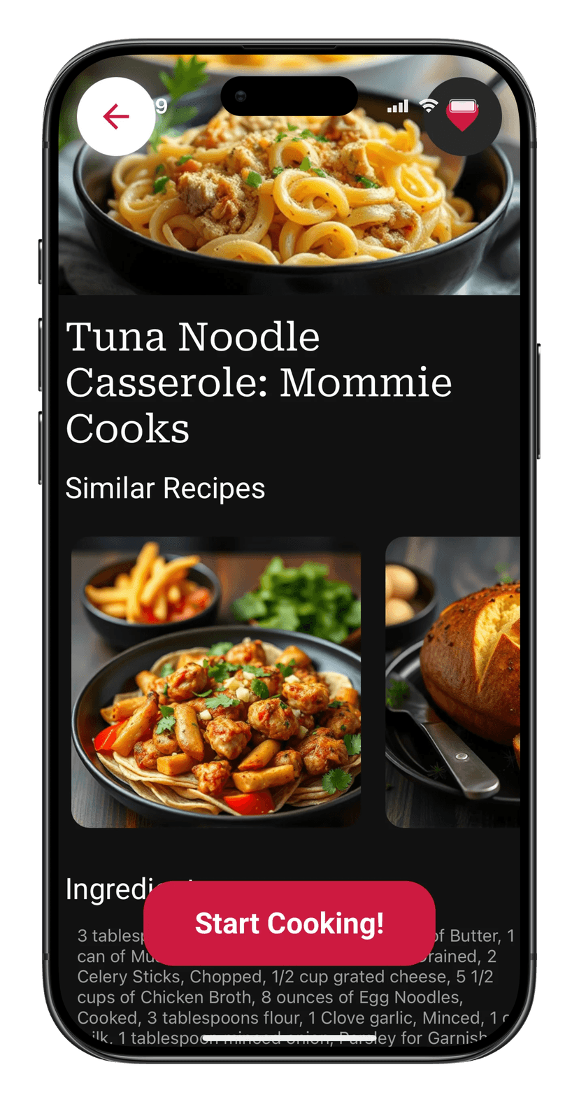 Cook Recipe Screenshot From QuiCook | Advanced Recipe App