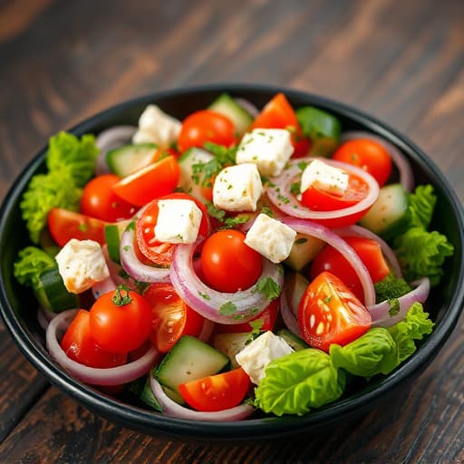 Swipe through fresh salad recipes on QuiCook